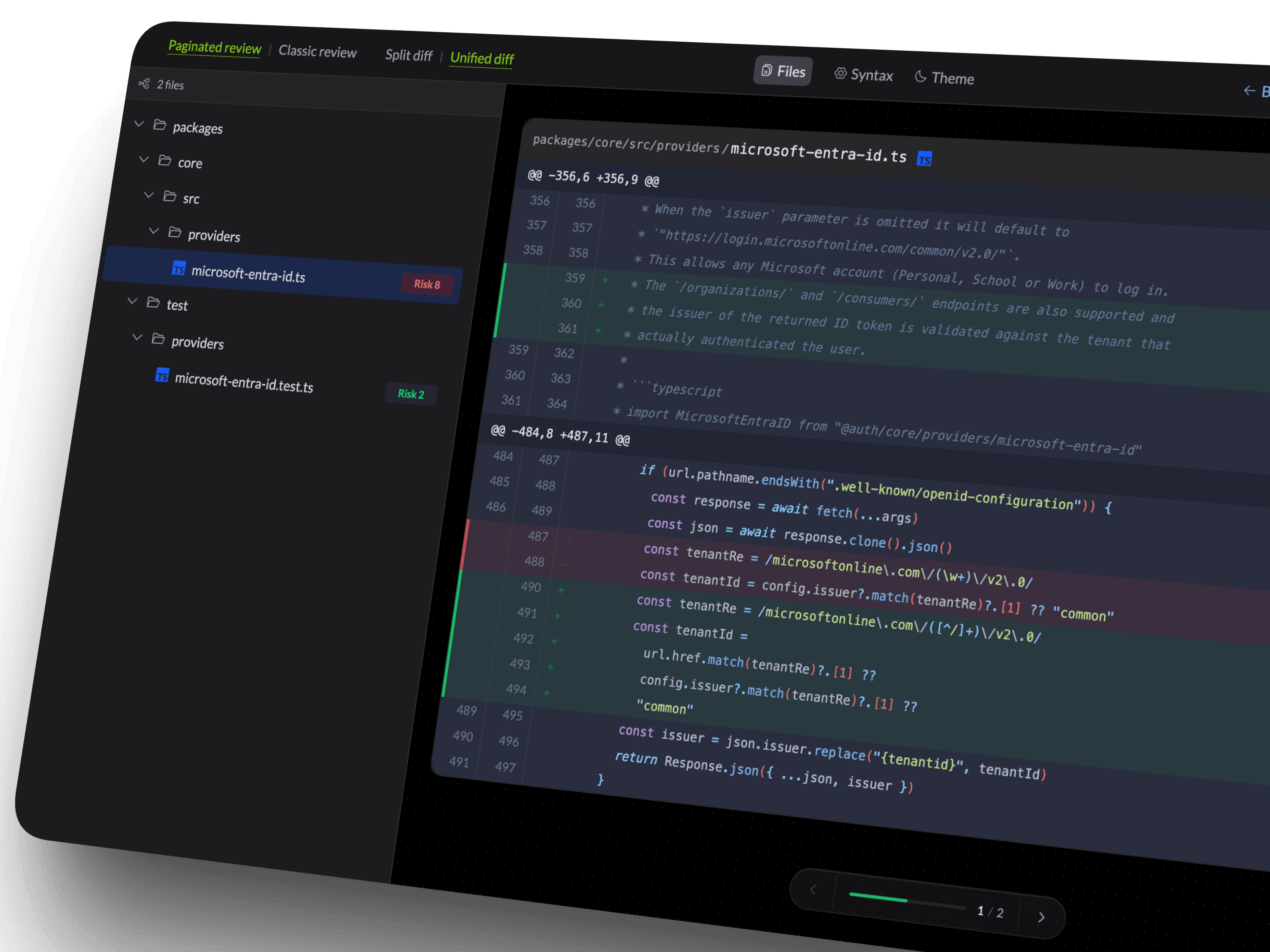 The Persian pull request review page